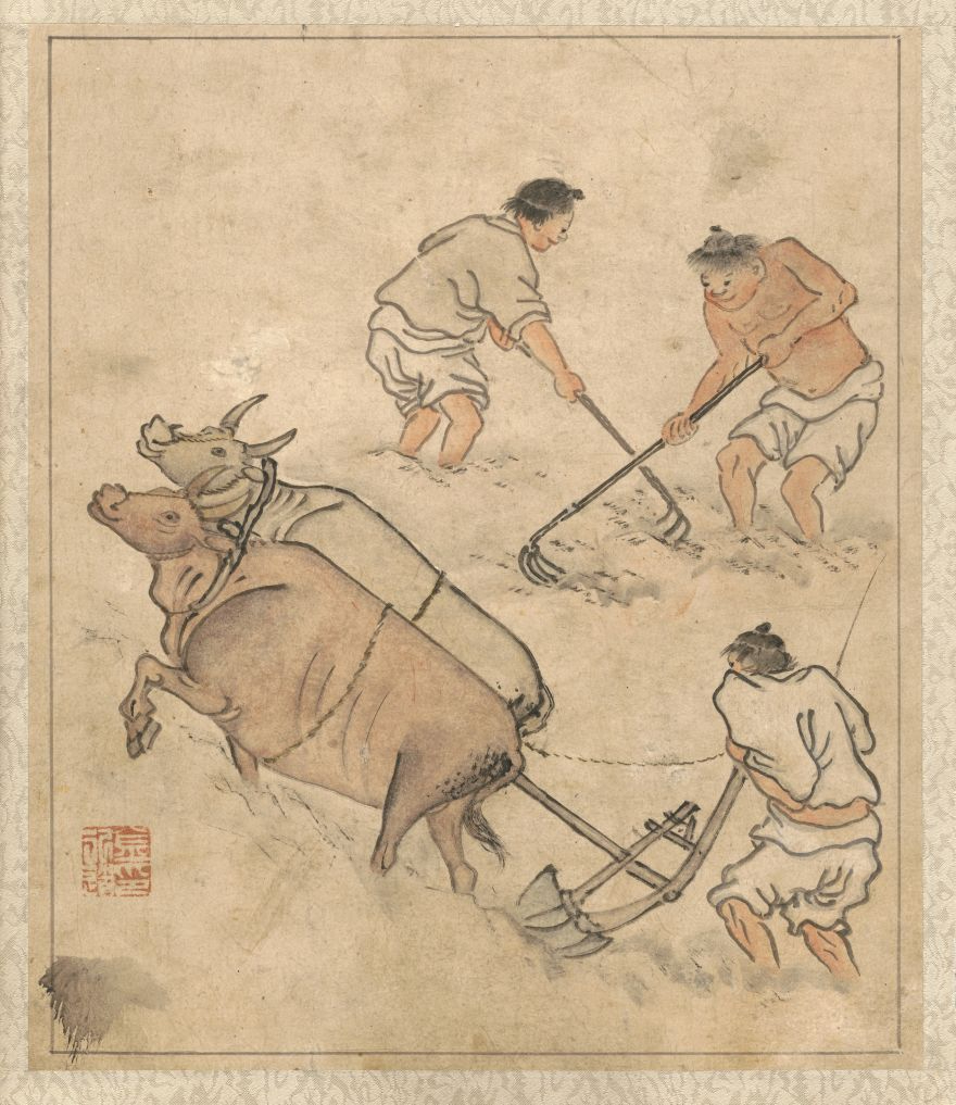 사진2. 단원풍속도첩-논갈이 (출처 국립중앙박물관).jpg
