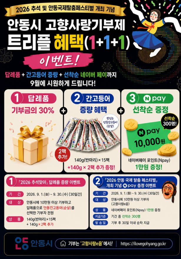 0901 안동시, 고향사랑기부 ‘트리플 혜택’ 이벤트 실시.jpg